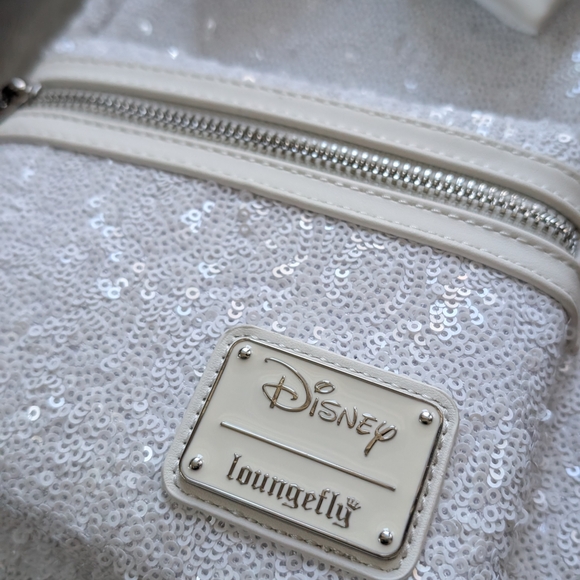 Loungefly Handbags - Disney Loungefly White Sequin Women's Bag